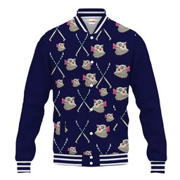 Inosuke Pattern Anime Varsity Baseball Jacket NTT02072450115-3-Gear-Otaku