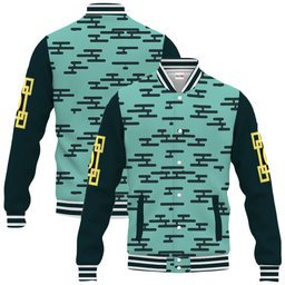 Muichiro Tokito Anime Varsity Baseball Jacket NTT02072450114-2-Gear-Otaku