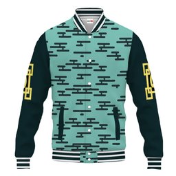 Muichiro Tokito Anime Varsity Baseball Jacket NTT02072450114-3-Gear-Otaku