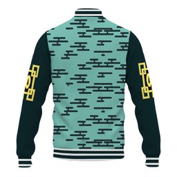 Muichiro Tokito Anime Varsity Baseball Jacket NTT02072450114-4-Gear-Otaku