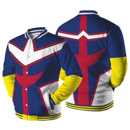 Tomura Shigaraki Anime Varsity Baseball Jacket-1-gear otaku