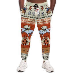 Princess Mononoke Joggers Christmas Ugly Sweatpants GearOtaku.com