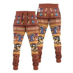 Catbus Joggers Christmas Ugly Sweatpants GearOtaku.com