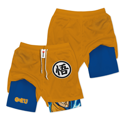 Goku Performance Shorts Personalized Anime Gym Wear-1-gear otaku