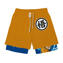 Goku Performance Shorts Personalized Anime Gym Wear-1-gear otaku