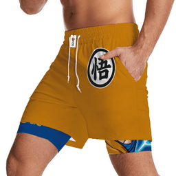 Goku Performance Shorts Personalized Anime Gym Wear-1-gear otaku