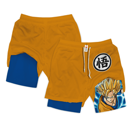 Goku Performance Shorts Personalized Anime Gym Wear-1-gear otaku