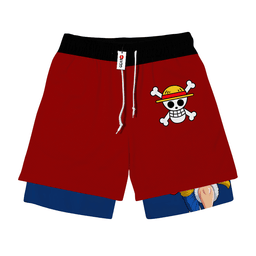 Luffy Performance Shorts Personalized Anime Gym Clothes-1-gear otaku
