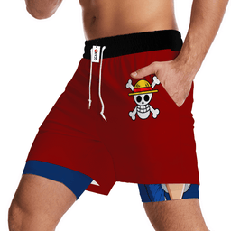 Luffy Performance Shorts Personalized Anime Gym Clothes-1-gear otaku