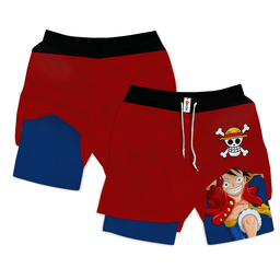 Luffy Performance Shorts Personalized Anime Gym Clothes-1-gear otaku