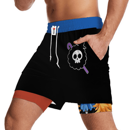 Luffy Performance Shorts Personalized Anime Gym Clothes-1-gear otaku