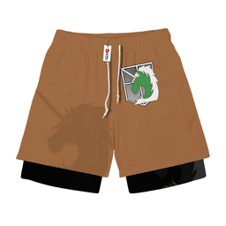 Survey Corps Green Performance Shorts Anime Gym Wear-1-gear otaku