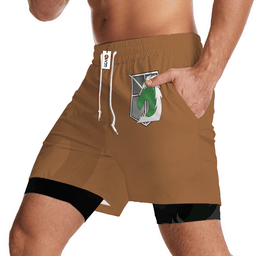 Survey Corps Green Performance Shorts Anime Gym Wear-1-gear otaku