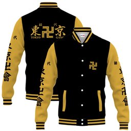 Tokyo Manji Gang Anime Varsity Baseball Jacket NTT060241011-2-Gear-Otaku