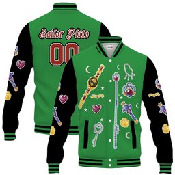 Sailor Pluto Anime Custom Varsity Baseball Jacket Personalized NTT060243016A-2-Gear-Otaku