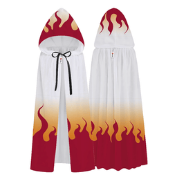 Kyojuro Rengoku Hooded Cloak Anime Costume Cosplay-Gearotaku.com