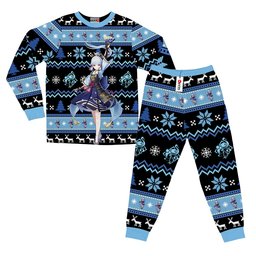 Kamisato Ayaka Pajamas Genshin Christmas Ugly Sleepwear GearOtaku.com