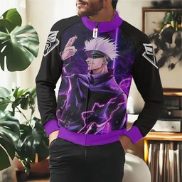 Joseph Joestar Neck Zipper Jacket Personalized- gear otaku