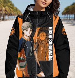 Shoyo Hinata Windbreaker Jacket-1-gear otaku