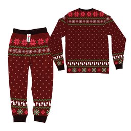 Chuya Nakahara Pajamas Christmas Ugly Sleepwear GearOtaku.com