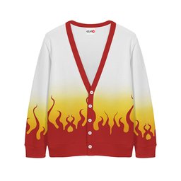 Kyojuro Rengoku Knitted Cardigan Anime Sweater NTT11112437-2-Gear-Otaku