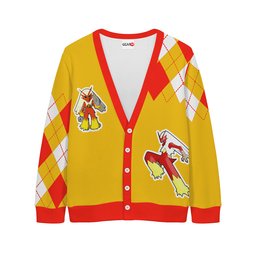 Blaziken Knitted Cardigan Anime Christmas Sweater Personalized NTT111124432-3-Gear-Otaku