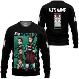 Her Tanjiro Shirts Anime Personalized Valentines Collection GearOtaku.com