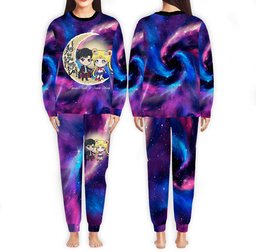 Usagi and Tuxedo Mask Pajamas To The Moon And Back Valentines Sleepwear GearOtaku.com