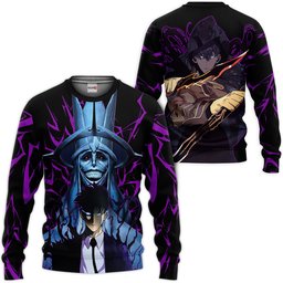 Sung Jin-Woo and Statue of God Hoodie Shirts Custom Clothes GearOtaku.com