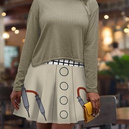 Mina Ashido Skater Skirt Cosplay Style- gear otaku