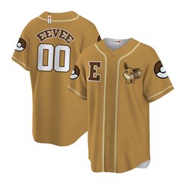 Eevee Baseball Jersey Personalized Edition GearOtaku.com