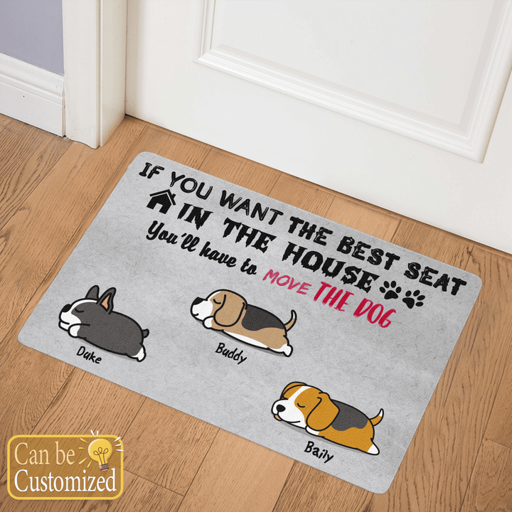 Personalized Door mat 3 Dogs If you want the best seat in the house You'll have to move the dog for dog lovers