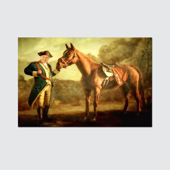 Customized Portrait Napoleon and Pie-O-My Racing Horse Poster, Canvas