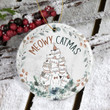 Meowy Catmas Christmas Circle Ornament