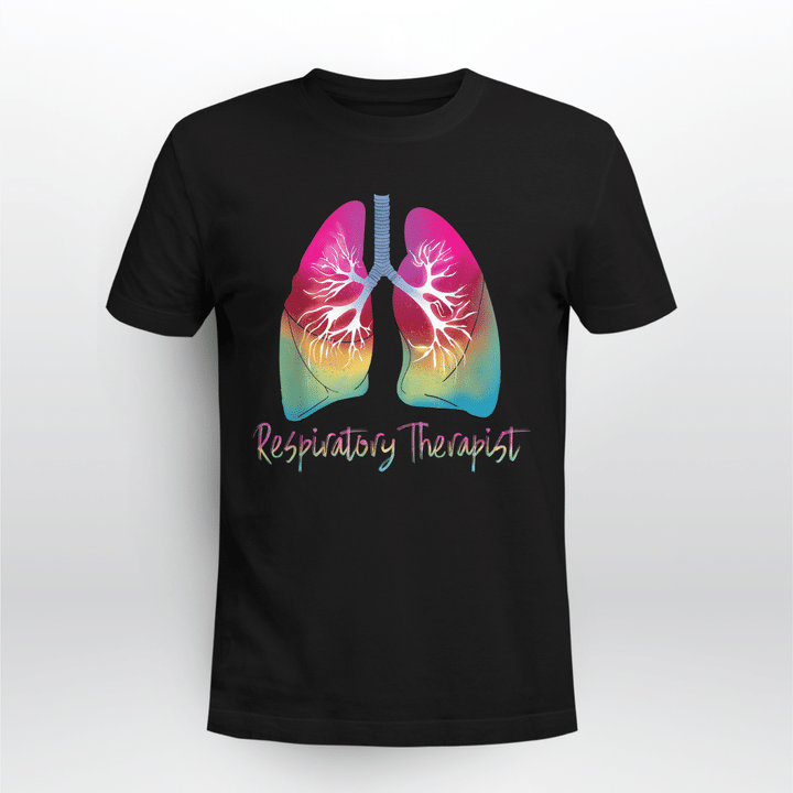 Respiratory Therapist Classic T-shirt Colorful Lungs