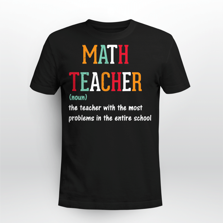 Math Teacher Classic T-shirt Math Teacher Definition