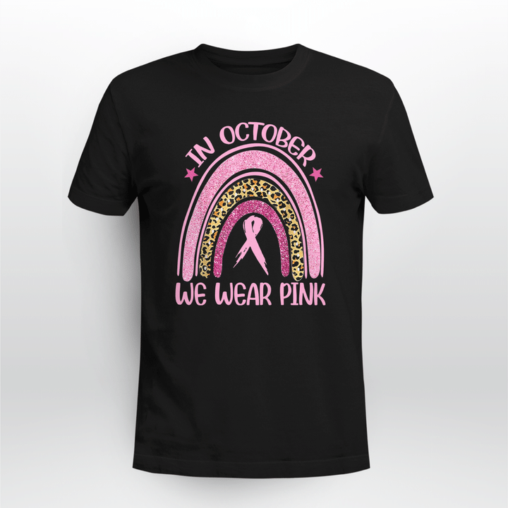 Breast Cancer Awareness Unisex T-shirt Lovely Rainbow