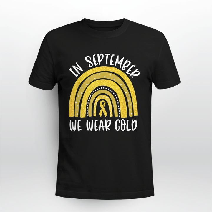 Childhood Cancer T-shirt We Wear Gold v2