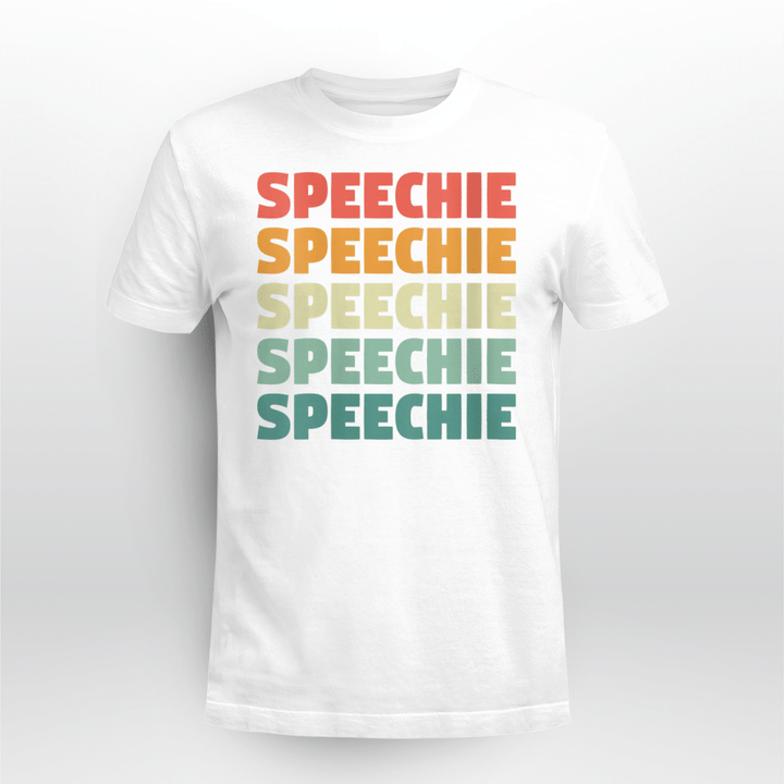 Speechie Retro Gift Speech Language Therapy SLP Pathologist T-Shirt