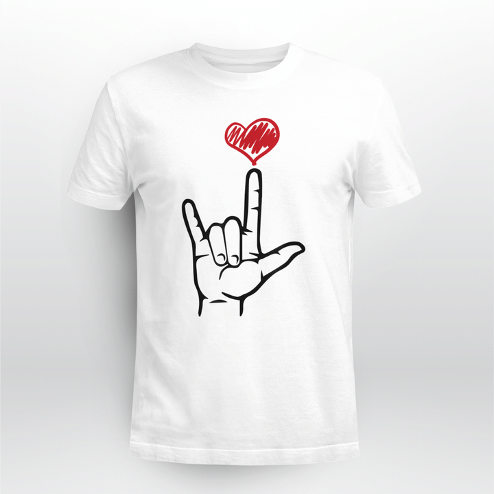 Sign Language Classic T-shirt Choose Kind Heart