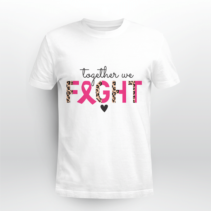 Breast Cancer Leopard Classic T-Shirt Together We Fight