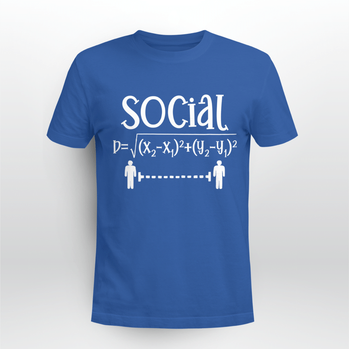 Math Teacher Classic T-shirt Social Distancing