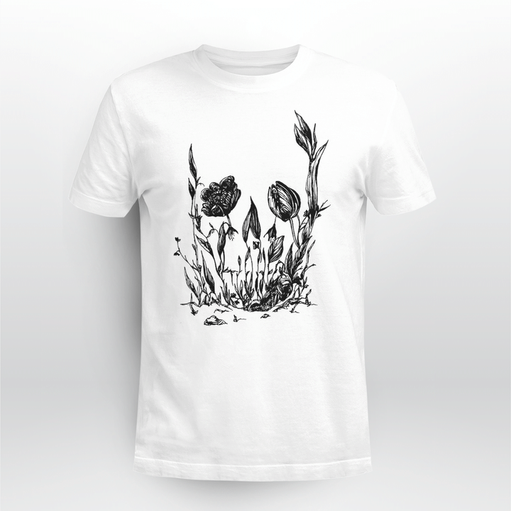 Skull Unisex T-shirt Halloween Skull Floral