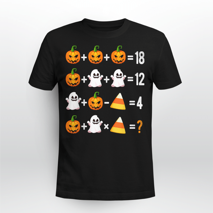 2021 Halloween Order of Operations Quiz Math Teacher pumpkin T-Shirt