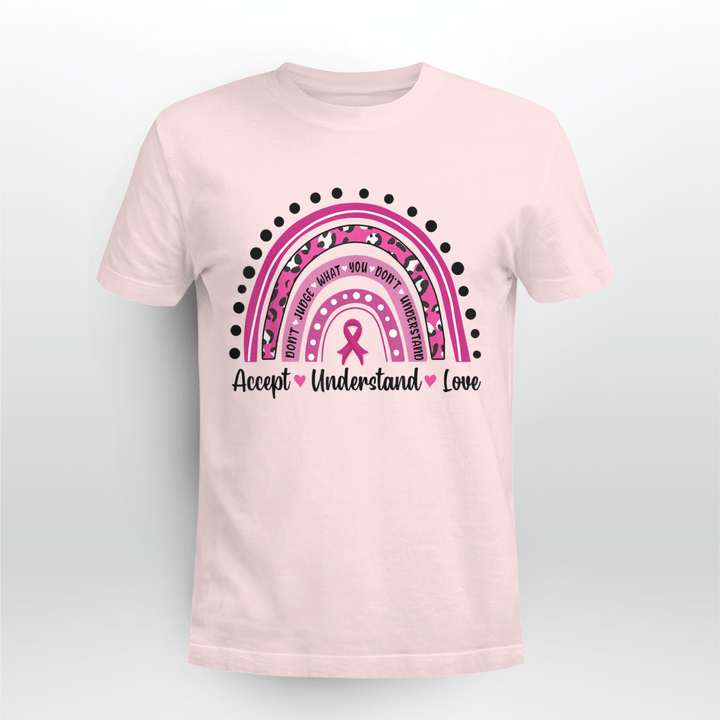 Breast Cancer Classic T-shirt Love Rainbow