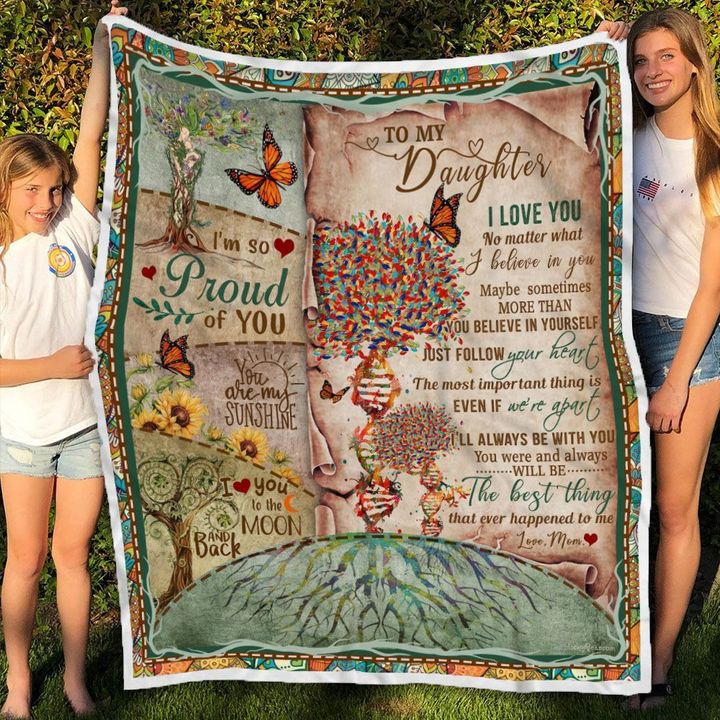 Mom To Daughter Sunshine Sherpa Blanket