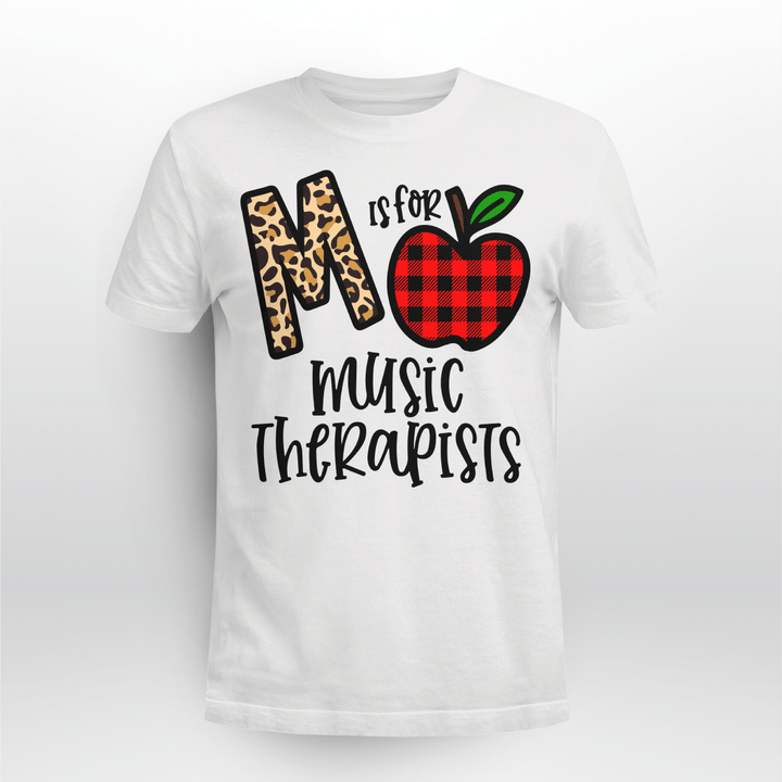Music Therapists Classic T-shirt Plaid Apple