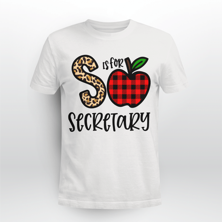 Secretary Classic T-shirt Plaid Apple