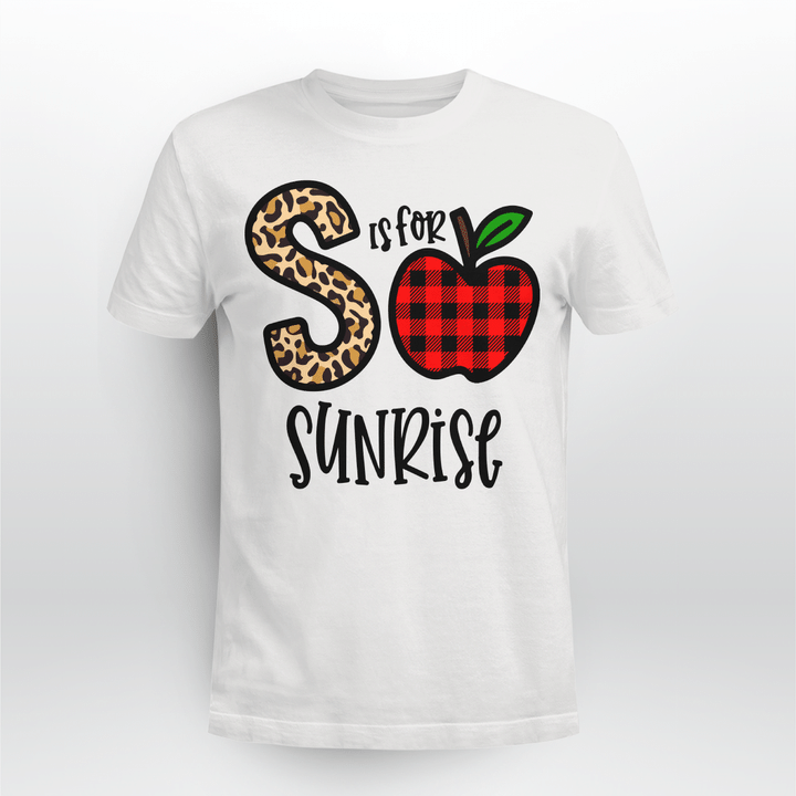 Sunrise Classic T-shirt Plaid Apple