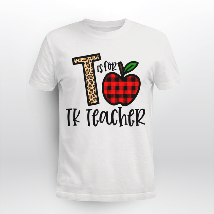 TK Teacher Classic T-shirt Plaid Apple